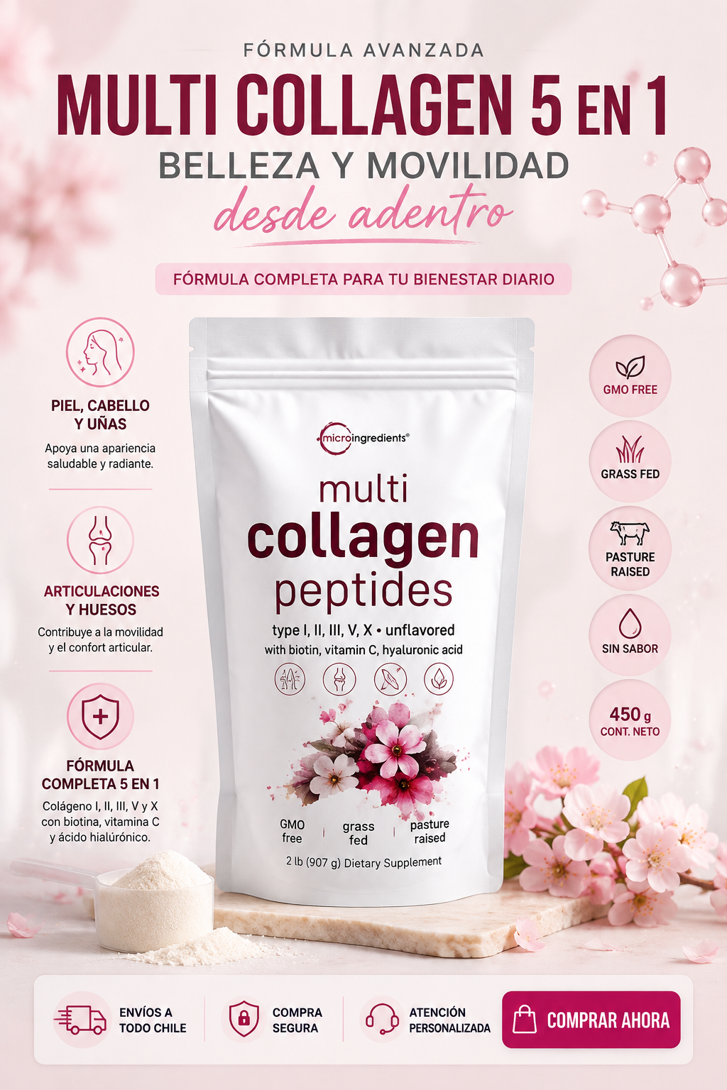 Multi Collagen 5 en 1 | Belleza y Movilidad Desde Adentro